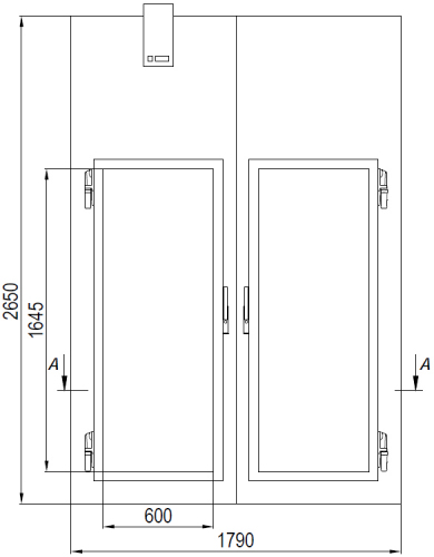 Шкаф холодильный Ирбис MB-2PP-C2 (1790*900*2650)+2хСветильник светодиод.+Перегородка вент.