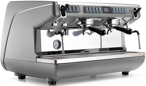 Кофемашина рожковая автоматическая NUOVA SIMONELLI APPIA LIFE 2GR TIMER 220V METALLIC GREY+HIGH GROUPS+ECONOMIZER